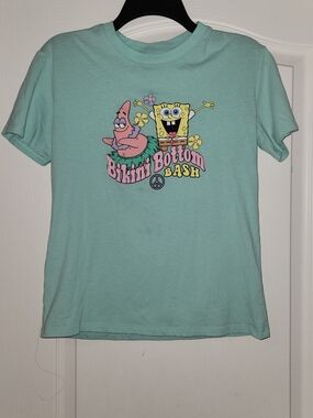 SpongeBob Squarepants Mint Green Bikini Bottom Bash Short Sleeve Tee
